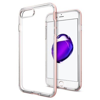 Чехол Spigen для iPhone 8/7 Neo Hybrid Armor Crystal Rose Gold 042CS20524  Прочный чехол с укрепляющим бампером и кнопками из металла