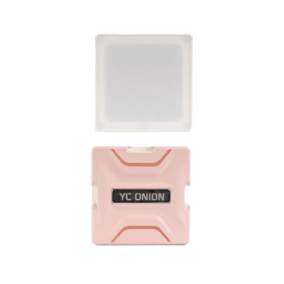Осветитель YC Onion Brownie LED CCT Розовый  • Мощность (макс): 6 Вт • Светодиоды: 64 шт • Цветовая температура: 3200 — 6000К • Встроенный аккумулятор 2000 мАч • Магнитное крепление