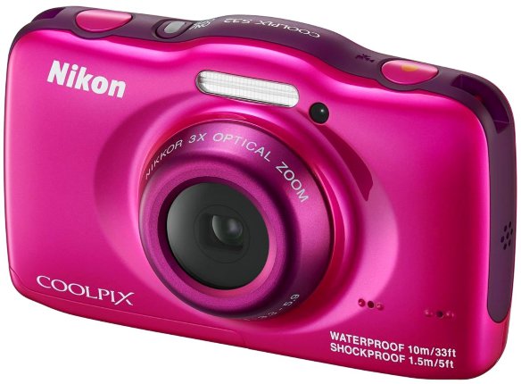 Подводный фотоаппарат Nikon Coolpix S32 Pink  Подводный (до 10 м) • ударопрочный (1,5 м) • морозостойкий • пыленепроницаемый • 13 Мпикс • зум 3х • дисплей 2,7" • видео FullHD 1080p