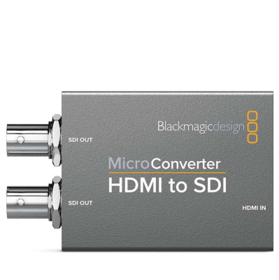 Микро конвертер Blackmagic Micro Converter HDMI - SDI  Разрешение видео 1080pi@60 • Порты HDMI, SDI • Питание micro USB • Мощность (макс) 2 Вт • Подключение HDMI, SDI • Совместимость Mac 10.14 Mojave, Mac 10.15 Catalina, Windows 8.1, 10