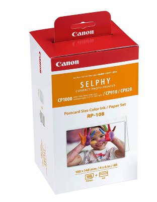 Набор Canon RP-108R для фотопринтеров Canon SELPHY CP910/CP820/CP1200/CP1300 (картриджи и бумага)