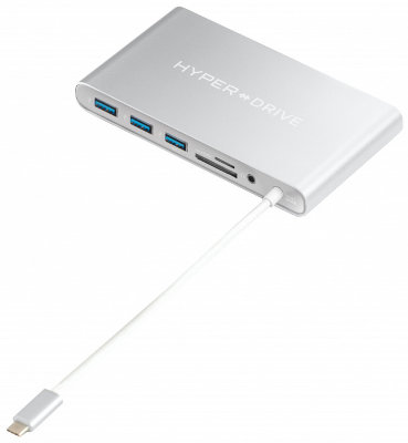 USB-хаб (концентратор) HyperDrive Ultimate USB-C Silver для MacBook, PC и устройств с USB-C