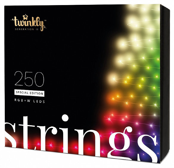 Смарт-гирлянда Twinkly Strings 250 LED Special Edition с Wi-Fi и Bluetooth (TWS250SPP-BEU)  Большое количество лампочек (250 штук) • Свет белый и цветной • Поддержка iOS и Android • Дистанционное управление • Высокая энергоэффективность • Мобильное приложение