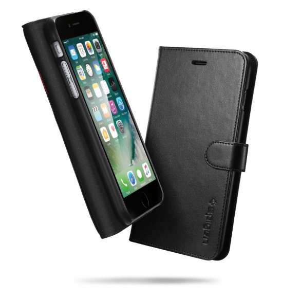 Чехол-портмоне Spigen для iPhone 8/7 Plus Wallet S Black 043CS20543  Портмоне для вашего iPhone 8/7 Plus из искуственной кожи.