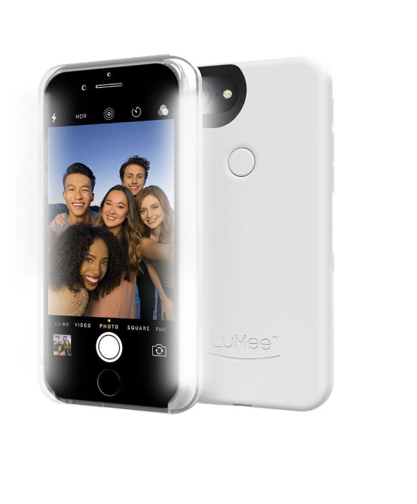 Чехол с подсветкой для селфи LuMee Two White для iPhone 8/7/6/6S  Уникальный чехол с подсветкой для съемки селфи и портретов в условиях с недостаточным освещением. Защищает iPhone от падений.