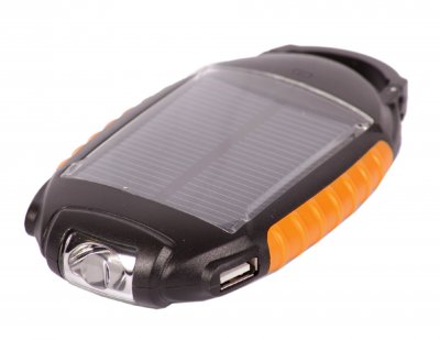  Туристический внешний аккумулятор с солнечной батареей и фонарем AcmePower 1700 mAh MF2050