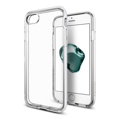 Чехол Spigen для iPhone 8/7 Neo Hybrid Crystal Jet White 042CS21040  Прочный чехол с укрепляющим бампером и кнопками из металла