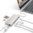 USB-хаб (концентратор) Satechi Multi-Port Adapter 4K with Ethernet Silver для MacBook Pro / Air / iPad Pro  - USB-хаб (концентратор) Satechi Multi-Port Adapter 4K with Ethernet Silver для MacBook Pro 13"/15" и MacBook 12"