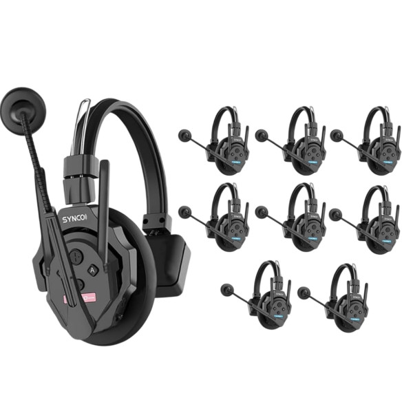 Беспроводной интерком Synco Xtalk XPro 9  Комплектация интеркома Master + 8 Remote • Рабочая дистанция 500 м • Передача сигнала 2.4G • Количество гарнитур 9 шт • Cобственный аккумулятор 1050 мАч • Время работы до 24 ч • AEC (шумоподавление окружения) • Время зарядки 2.5 ч
