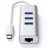 USB-хаб Satechi Type-C 2-in-1 USB 3.0 Aluminum 3 Port Hub and Ethernet Port, Silver  - USB-хаб Satechi Type-C 2-in-1 USB 3.0 Aluminum 3 Port Hub and Ethernet Port, Silver