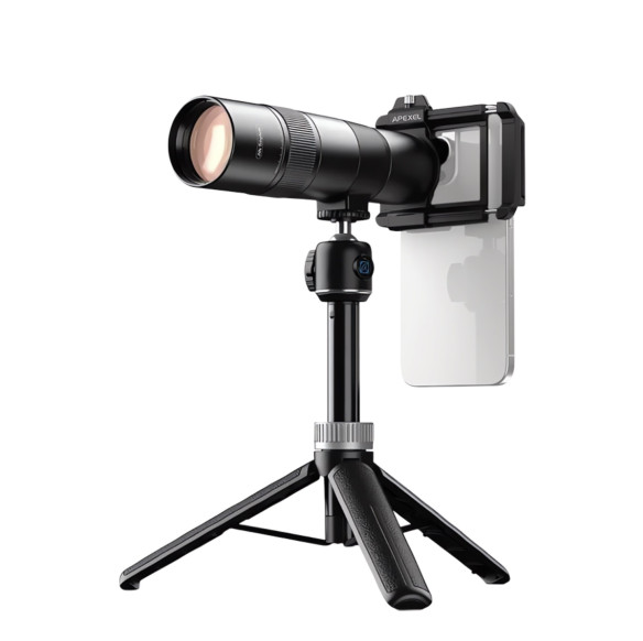 Объектив Apexel TeleCular 3 Series 30X Telephoto для смартфона  Фокусное расстояние 750 мм • Байонет объектива 37 мм • Тип объектива Telephoto (телеобъектив) • Приближение 30 • Материал АБС пластик, алюминий • Конструкция 10 элементов в 7 группах