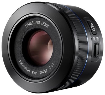 Объектив Samsung NX 45mm f/1.8 2D/3D Black (EX-S45ADB)
