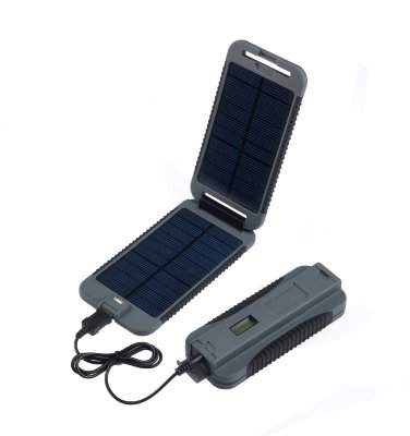 Внешний аккумулятор с солнечной батареей PowerTraveller 9000 mAh Powermonkey Extreme Grey