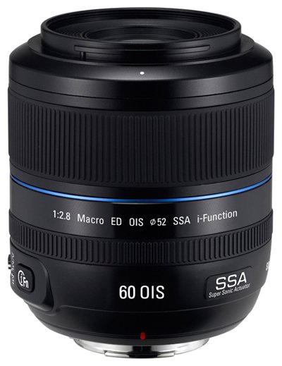 Объектив Samsung NX 60mm f/2.8 Macro Lens ED OIS SSA (M60SB)  Макрообъектив с постоянным ФР • крепление Samsung NX • Автоматическая фокусировка • Минимальное расстояние фокусировки 0.19 м