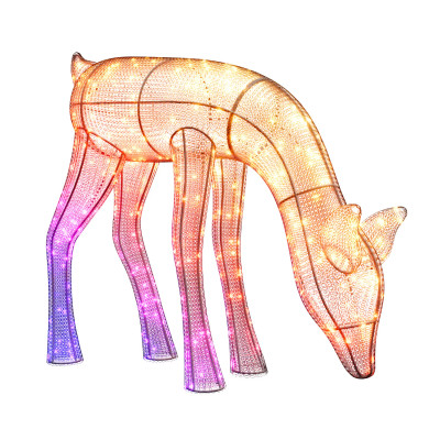 Светодиодное уличное украшение Twinkly 3D Reindeers лань 140 RGB+W LED 90см (TW3RD140SPP-TEU)