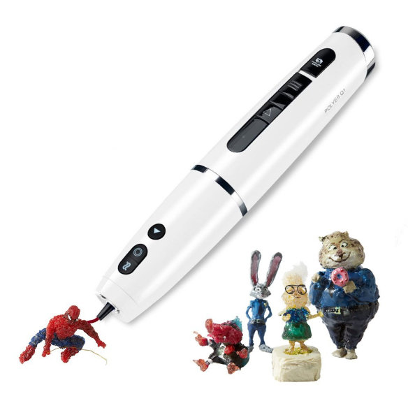 3D ручка Future Make Polyes Q1 White  Революционный холодный принцип работы • Абсолютно безопасна для детей • Встроенный аккумулятор и дисплей • Заправка фотополимерами • Высокое качество изготовления