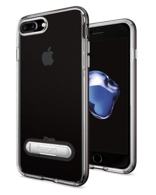 Чехол с подставкой Spigen для iPhone 8/7 Plus Crystal Hybrid Black 043CS20680