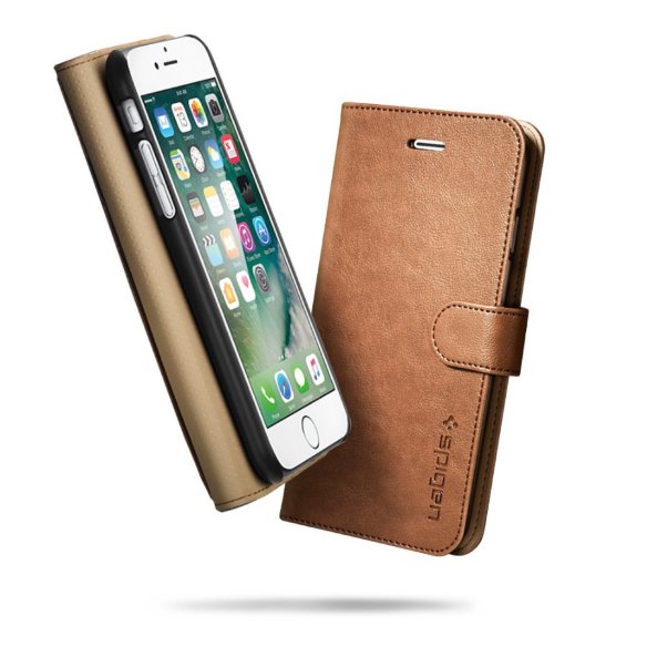 Чехол-портмоне Spigen для iPhone 8/7 Wallet S Brown 042CS20546  Портмоне для вашего iPhone 8/7 из искуственной кожи.