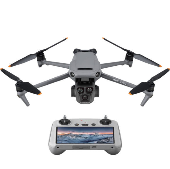 Квадрокоптер DJI Mavic 3 Pro (DJI RC)  Cкладная конструкция • Время полёта 43 мин • Рабочая дистанция 15 км • Максимальная высота полёта 6000 м • Позиционирование GPS, Галилео, BeiDou • Максимальное время зависания 37 мин • Сенсор 4/3 Cmos • Объём памяти 8 Гб • Ёмкость аккумулятора 5000 мАч