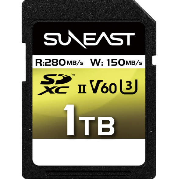 Карта памяти SUNEAST Ultimate Pro SDXC UHS-II V60 1Тб  Интерфейс UHS-II • Вид накопителя SDXC • Объём памяти 1 Тб • Скорость чтения 280 Мб/с • Скорость записи 150 мб/с • Класс скорости UHS U3 • Класс скорости записи видео V60 • Класс скорости C10