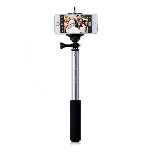Селфи-монопод MOMAX SelfiFit Selfie Pod 90cm KMS1 Silver с пультом Bluetooth  Длина монопода 28—90 см • Bluetooth-пульт в комплекте