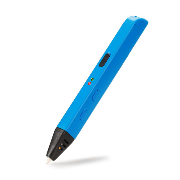 3D ручка SPIDER PEN SLIM Blue с USB-зарядкой (трафареты в комплекте)  3D-ручка 4го поколения от SPIDER PEN • Работает от USB • Заправляется ABS и PLA-пластиком • Регулировка температуры и скорости подачи • Керамический наконечник • Набор трафаретов в комплекте • Вес 40 г