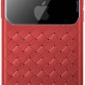 Чехол Baseus Glass & Weaving для iPhone Xs Max Red