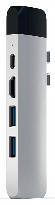 USB-хаб Satechi Aluminium Type-C Pro Hub With Ethernet Silver для MacBook Pro 2016/17/18 и MacBook Air 2018  6 портов • Стильный дизайн • Алюминиевый корпус • Совместим с Apple MacBook Pro