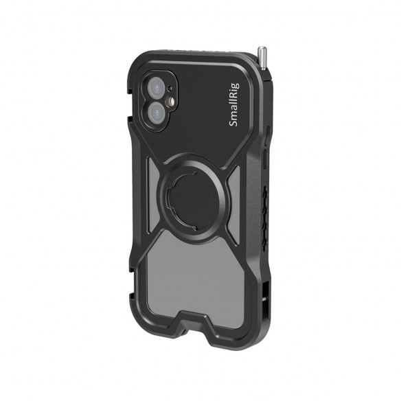 Клетка SmallRig Pro CPA2455 для iPhone 11 Чёрный  • Устройство:	смартфон iPhone 11 • Материал: алюминий • Имеет крепление: 1/4", Cold Shoe • Особенности конструкции: байонет для объектива 17мм