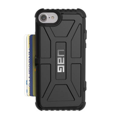 Противоударный чехол  UAG Trooper Series Case Black для iPhone 8/7/6S/6  Чехол для полной защиты смартфона и отделением для пластиковых карт для iPhone 8/7
