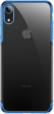 Чехол Baseus Glitter Case Blue для iPhone XR  • Прозрачная фактура • Отличная защита корпуса • Дополнительная защита дисплея и камеры