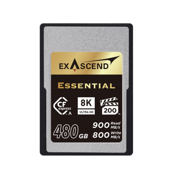 Карта памяти Exascend Essential CFexpress Type A 480GB  Интерфейс PCI-Express 3.0 • Интерфейс PCI-Express 3.0 • Вид накопителя CFExpress Type A • Объём памяти 480 Гб • Скорость чтения 900 МБ/с • Скорость записи 800 МБ/с • Температурный диапазон от -10 до 70°C
