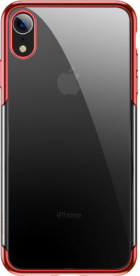 Чехол Baseus Glitter Case Red для iPhone XR  • Прозрачная фактура • Отличная защита корпуса • Дополнительная защита дисплея и камеры