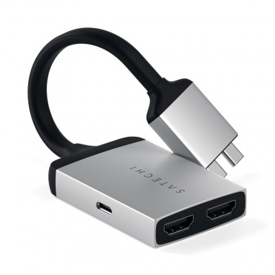 Адаптер Satechi Type-C Dual HDMI Adapter Silver для MacBook Pro / MacBook Air / Mac Mini