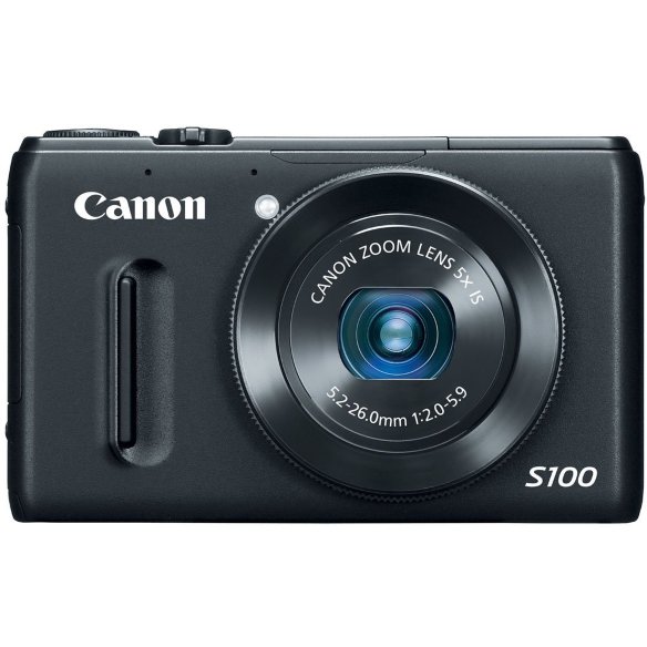 Цифровой фотоаппарат Canon PowerShot S100 Black  Матрица 13.3 МП (1/1.7") • Съемка видео Full HD •  Оптический зум 5x • Экран 3" • GPS