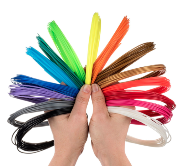 Набор ABS-пластика 1.75мм для 3D-ручки— 18 цветов по 10 метров  Набор ABS-пластика • 18 цветов по 10 метров • Толщина 1.75мм • Оранжевый, розовый, прозрачный, ярко-оранжевый, ярко-желтый, ярко-синий, коричневый, зеленый, синий, серый, пурпурный, белый, оливковый, ярко-зеленый, телесный, черный, красный, серебристый