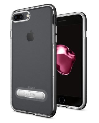 Чехол с подставкой Spigen для iPhone 8/7 Plus Crystal Hybrid Gunmetal 043CS20508