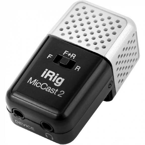 Микрофон IK Multimedia iRig Mic Cast 2 для iPhone, iPad и Android   Для смартфонов iOS и Android • Переключатель направленности • Запись чистого звука • Миниатюрные размеры
