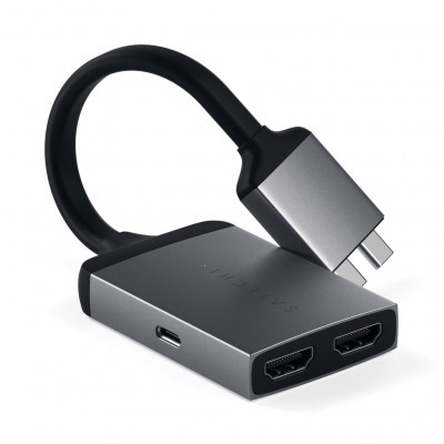 Адаптер Satechi Type-C Dual HDMI Adapter Space Gray для MacBook Pro / MacBook Air / Mac Mini