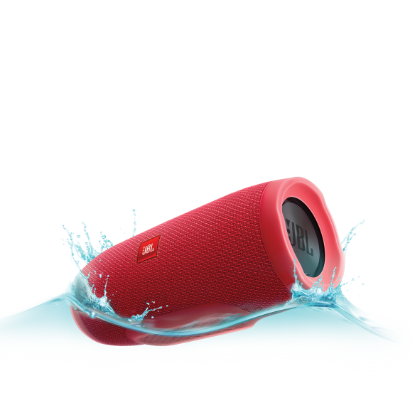 Портативная влагозащищенная колонка JBL Charge 3 Red для iPhone, iPod, iPad и Android  Защита от брызг • Мощность 20 Вт • Заряжает iPhone, iPad, iPod и Android-устройства • Подключение по Bluetooth • Время работы 20 часов • Встроенный микрофон • Входы линейный (3.5 мм) и USB