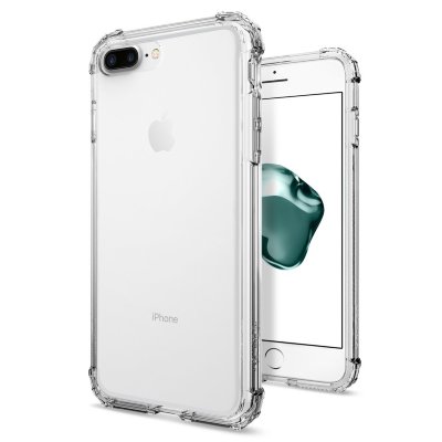 Чехол Spigen для iPhone 8/7 Plus Crystal Shell Crystal Clear 043CS20314  Противоударный чехол с рельефными кнопками, приятными на ощупь.