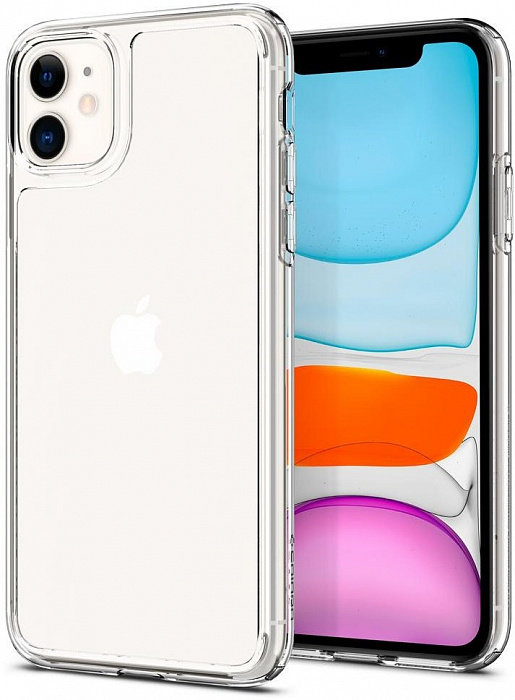 Чехол Spigen для iPhone 11 Quartz Hybrid Clear 076CS27187  Усиленные углы • Оригинальный дизайн • Защита от механических воздействий и загрязнений • Дополнительная защита дисплея и камеры • Возможность использования беспроводной зарядки