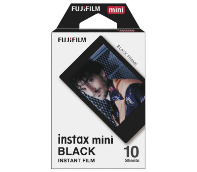 FUJIFILM Colorfilm Instax MINI Black черная рамка кассета 10 листов