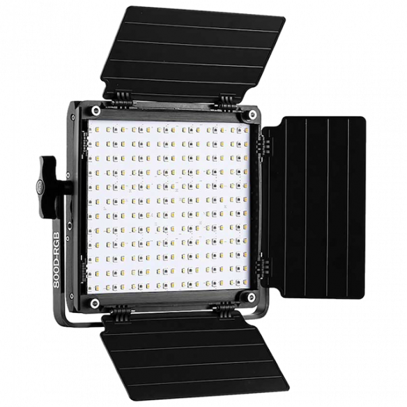 Осветитель GVM 800D-RGB  • Вид осветителя: LED панель • Мощность (макс): 40 Вт • Цветовая температура: 3200 — 5600 K • Особенности конструкции: встроенный дисплей • Дополнительные функции: управление через приложение • Питание: сетевой адаптер, NP-F х2