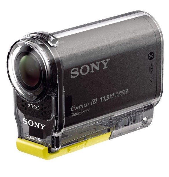 Экшн-камера Sony ActionCam HDR-AS20 с поддержкой Wi-Fi  Видео Full HD 1080p • Матрица 11.9 МП (1/2.3") • Угол обзора 170º • HDMI-выход • Wi-Fi • Электронный стабилизатор изображения • Подводный бокс в комплекте (до 5 метров)