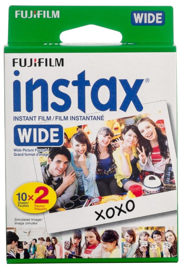 Картридж (кассета) FujiFilm Instax Wide Glossy 20 фото для Instax Wide 210 и Wide 300  Набор на 20 кадров • размер фотографии: 99 x 62 мм • Для широкоформатных Fujifilm Instax серии Wide
