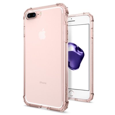 Чехол Spigen для iPhone 8/7 Plus Crystal Shell Rose Crystal 043CS20501  Противоударный чехол с рельефными кнопками, приятными на ощупь.
