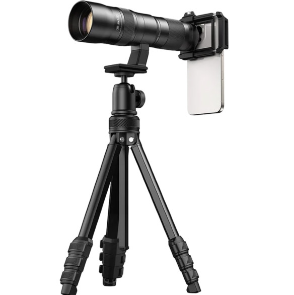 Объектив Apexel TeleCular 3 20–60X Telephoto для смартфона  Тип объектива Telephoto (телеобъектив) • Материал алюминий, оптическое стекло • Конструкция 13 элементов в 10 группах