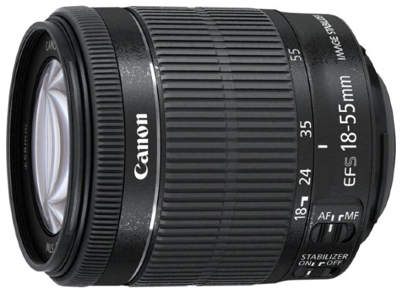 Объектив Canon EF-S 18-55mm f/3.5-5.6 IS STM  Стандартный Zoom-объектив • Крепление Canon EF-S • Для неполнокадровых фотоаппаратов • Встроенный стабилизатор изображения • Автоматическая фокусировка • Минимальное расстояние фокусировки 0.25 м