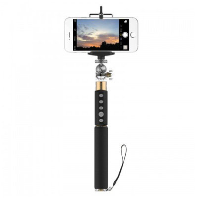 Селфи-монопод ROCK Smart Selfie Shutter & Stick Gold с пристяжным пультом Bluetooth